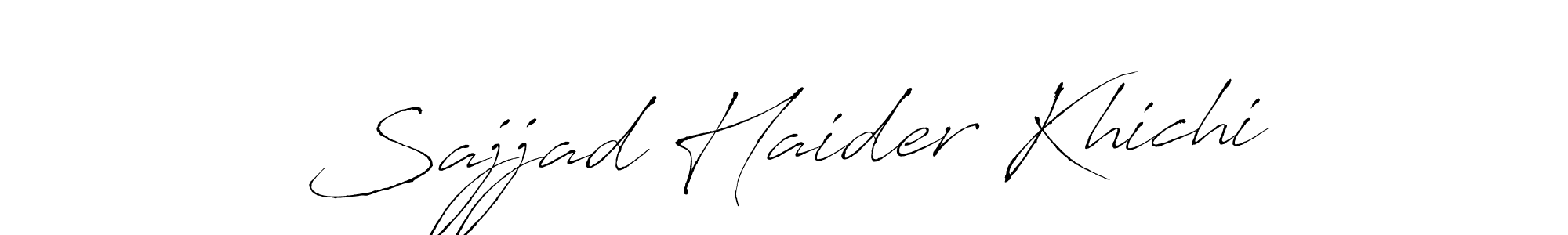 Sajjad Haider Khichi stylish signature style. Best Handwritten Sign (Antro_Vectra) for my name. Handwritten Signature Collection Ideas for my name Sajjad Haider Khichi. Sajjad Haider Khichi signature style 6 images and pictures png