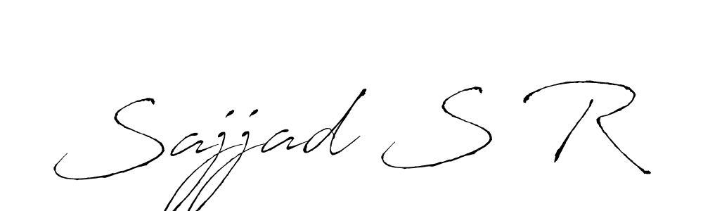 How to make Sajjad S R signature? Antro_Vectra is a professional autograph style. Create handwritten signature for Sajjad S R name. Sajjad S R signature style 6 images and pictures png