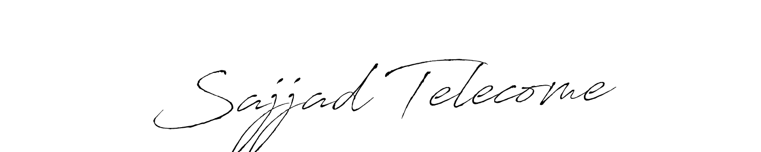 Also we have Sajjad Telecome name is the best signature style. Create professional handwritten signature collection using Antro_Vectra autograph style. Sajjad Telecome signature style 6 images and pictures png