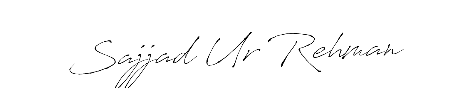 How to make Sajjad Ur Rehman name signature. Use Antro_Vectra style for creating short signs online. This is the latest handwritten sign. Sajjad Ur Rehman signature style 6 images and pictures png