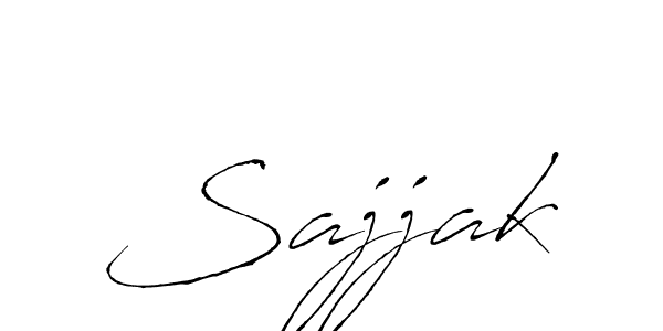Design your own signature with our free online signature maker. With this signature software, you can create a handwritten (Antro_Vectra) signature for name Sajjak. Sajjak signature style 6 images and pictures png
