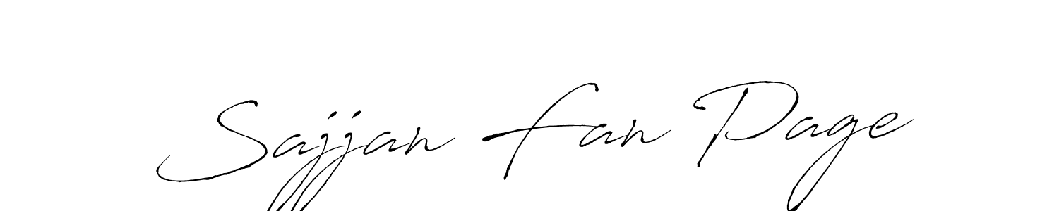 Make a beautiful signature design for name Sajjan Fan Page. Use this online signature maker to create a handwritten signature for free. Sajjan Fan Page signature style 6 images and pictures png