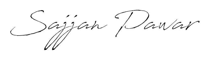 A stylish, flowing autograph style designed for name Sajjan Pawar using Antro_Vectra typography. Perfect for digital creative projects. Sajjan Pawar signature style 6 images and pictures png