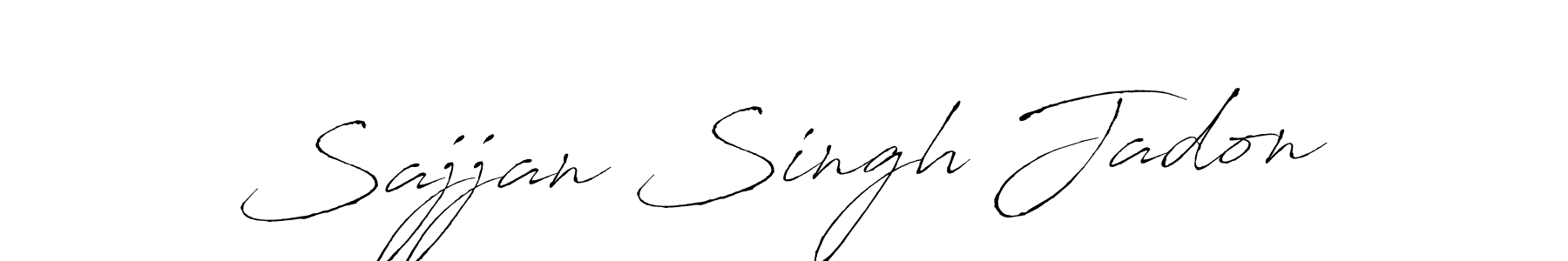 How to make Sajjan Singh Jadon name signature. Use Antro_Vectra style for creating short signs online. This is the latest handwritten sign. Sajjan Singh Jadon signature style 6 images and pictures png