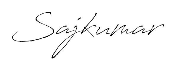 A classic penmanship look for Sajkumar. The Antro_Vectra font brings timeless elegance and confidence to every signed document. Sajkumar signature style 6 images and pictures png