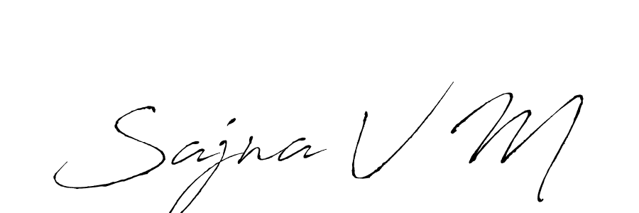 It looks lik you need a new signature style for name Sajna V M. Design unique handwritten (Antro_Vectra) signature with our free signature maker in just a few clicks. Sajna V M signature style 6 images and pictures png