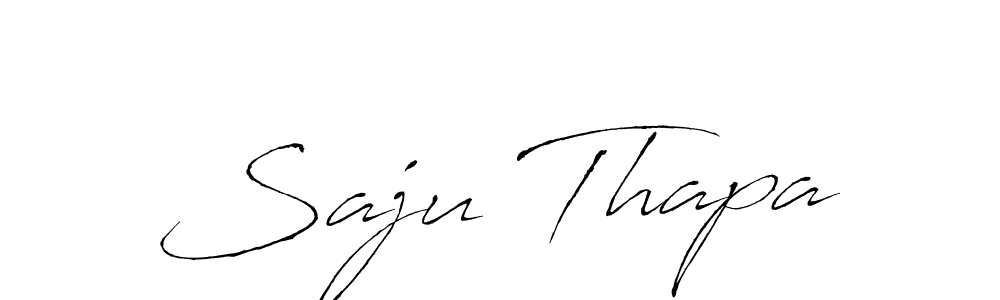 The best way (Antro_Vectra) to make a short signature is to pick only two or three words in your name. The name Saju Thapa include a total of six letters. For converting this name. Saju Thapa signature style 6 images and pictures png