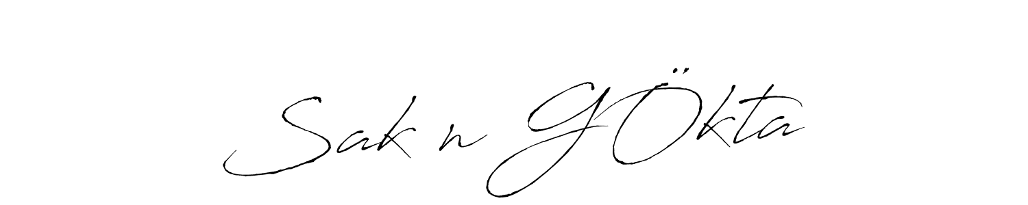 How to make Sakİn GÖktaŞ signature? Antro_Vectra is a professional autograph style. Create handwritten signature for Sakİn GÖktaŞ name. Sakİn GÖktaŞ signature style 6 images and pictures png