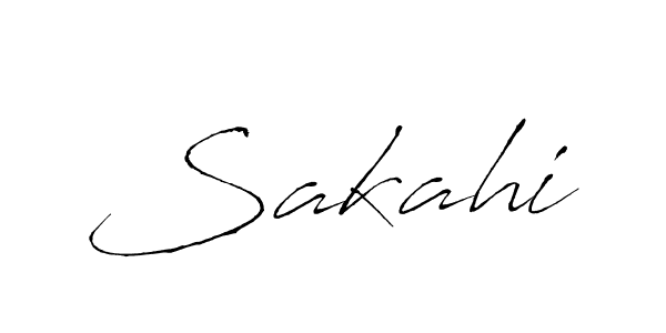 Use a signature maker to create a handwritten signature online. With this signature software, you can design (Antro_Vectra) your own signature for name Sakahi. Sakahi signature style 6 images and pictures png