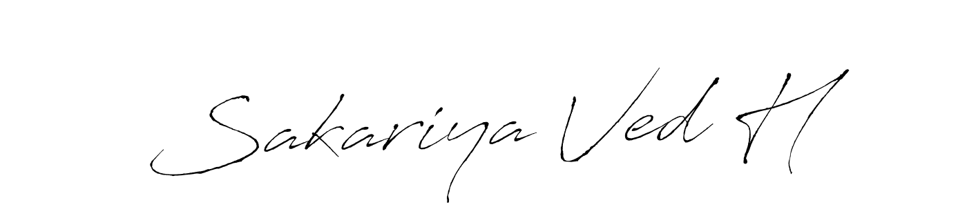 The best way (Antro_Vectra) to make a short signature is to pick only two or three words in your name. The name Sakariya Ved H include a total of six letters. For converting this name. Sakariya Ved H signature style 6 images and pictures png