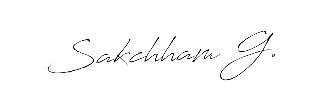 Use a signature maker to create a handwritten signature online. With this signature software, you can design (Antro_Vectra) your own signature for name Sakchham G.. Sakchham G. signature style 6 images and pictures png