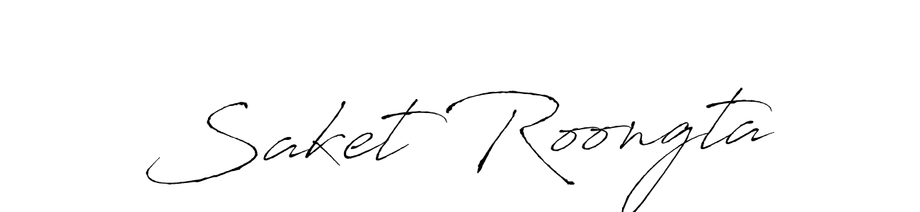Also we have Saket Roongta name is the best signature style. Create professional handwritten signature collection using Antro_Vectra autograph style. Saket Roongta signature style 6 images and pictures png