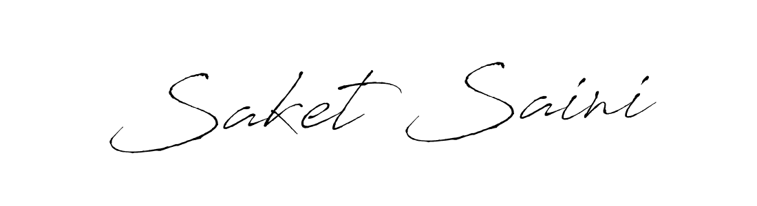How to make Saket Saini name signature. Use Antro_Vectra style for creating short signs online. This is the latest handwritten sign. Saket Saini signature style 6 images and pictures png
