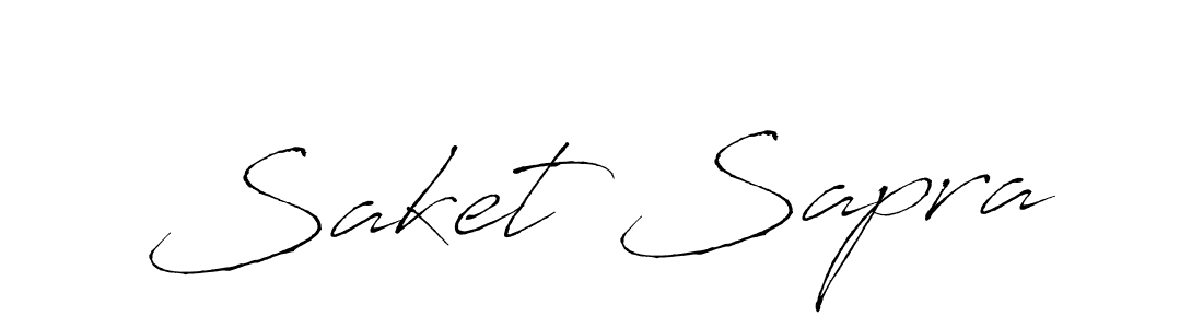 Design your own signature with our free online signature maker. With this signature software, you can create a handwritten (Antro_Vectra) signature for name Saket Sapra. Saket Sapra signature style 6 images and pictures png