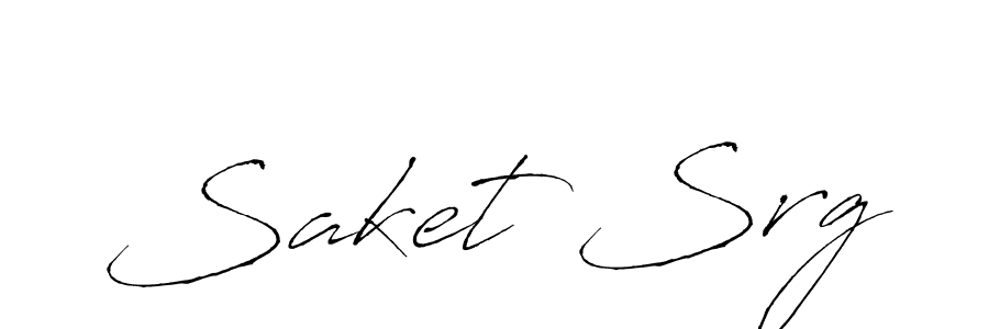 How to make Saket Srg name signature. Use Antro_Vectra style for creating short signs online. This is the latest handwritten sign. Saket Srg signature style 6 images and pictures png