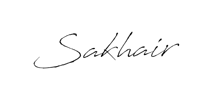 Create a beautiful signature design for name Sakhair. With this signature (Antro_Vectra) fonts, you can make a handwritten signature for free. Sakhair signature style 6 images and pictures png