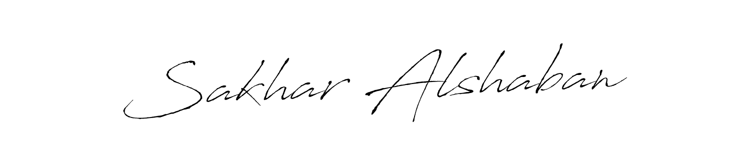 How to make Sakhar Alshaban name signature. Use Antro_Vectra style for creating short signs online. This is the latest handwritten sign. Sakhar Alshaban signature style 6 images and pictures png