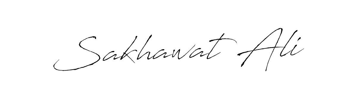 Make a beautiful signature design for name Sakhawat Ali. With this signature (Antro_Vectra) style, you can create a handwritten signature for free. Sakhawat Ali signature style 6 images and pictures png