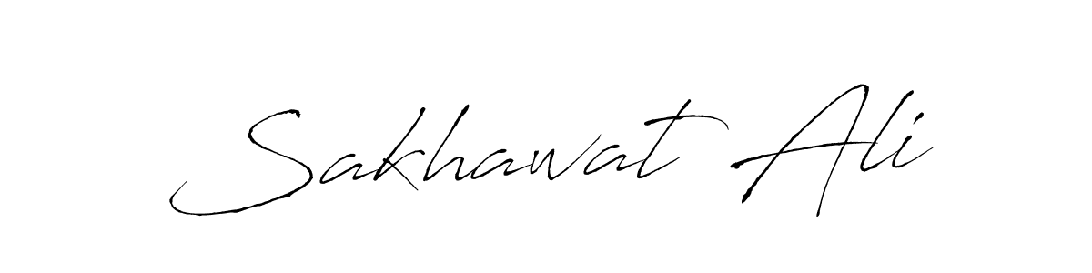 Make a beautiful signature design for name Sakhawat Ali. With this signature (Antro_Vectra) style, you can create a handwritten signature for free. Sakhawat Ali signature style 6 images and pictures png