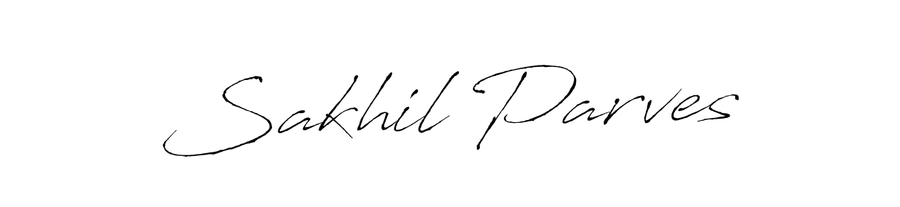 The best way (Antro_Vectra) to make a short signature is to pick only two or three words in your name. The name Sakhil Parves include a total of six letters. For converting this name. Sakhil Parves signature style 6 images and pictures png