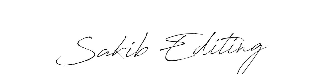 Sakib Editing stylish signature style. Best Handwritten Sign (Antro_Vectra) for my name. Handwritten Signature Collection Ideas for my name Sakib Editing. Sakib Editing signature style 6 images and pictures png