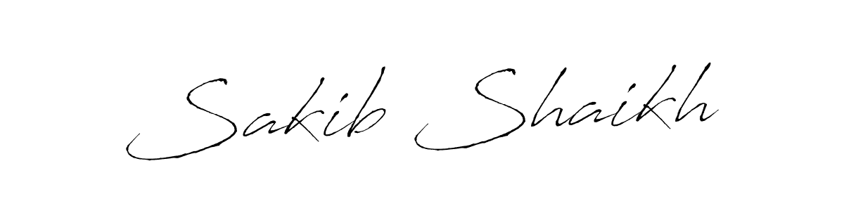 How to make Sakib Shaikh name signature. Use Antro_Vectra style for creating short signs online. This is the latest handwritten sign. Sakib Shaikh signature style 6 images and pictures png