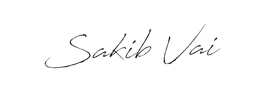 Make a beautiful signature design for name Sakib Vai. With this signature (Antro_Vectra) style, you can create a handwritten signature for free. Sakib Vai signature style 6 images and pictures png
