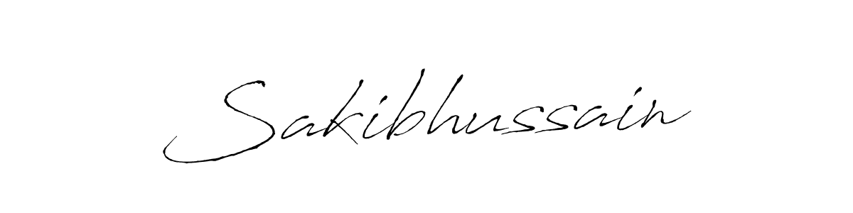 Make a beautiful signature design for name Sakibhussain. With this signature (Antro_Vectra) style, you can create a handwritten signature for free. Sakibhussain signature style 6 images and pictures png
