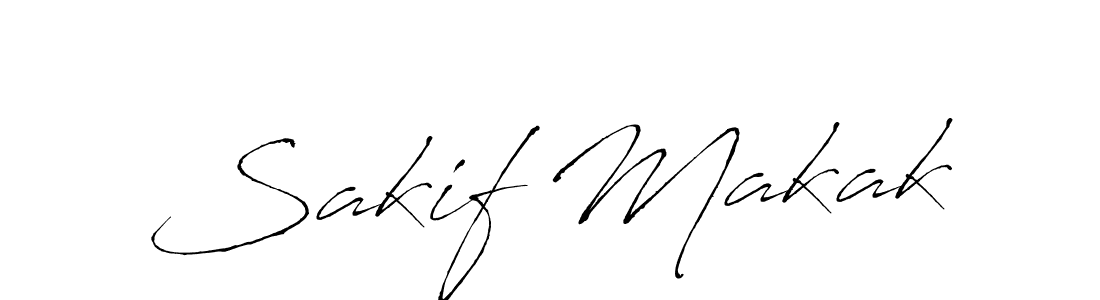 Make a beautiful signature design for name Sakif Makak. With this signature (Antro_Vectra) style, you can create a handwritten signature for free. Sakif Makak signature style 6 images and pictures png