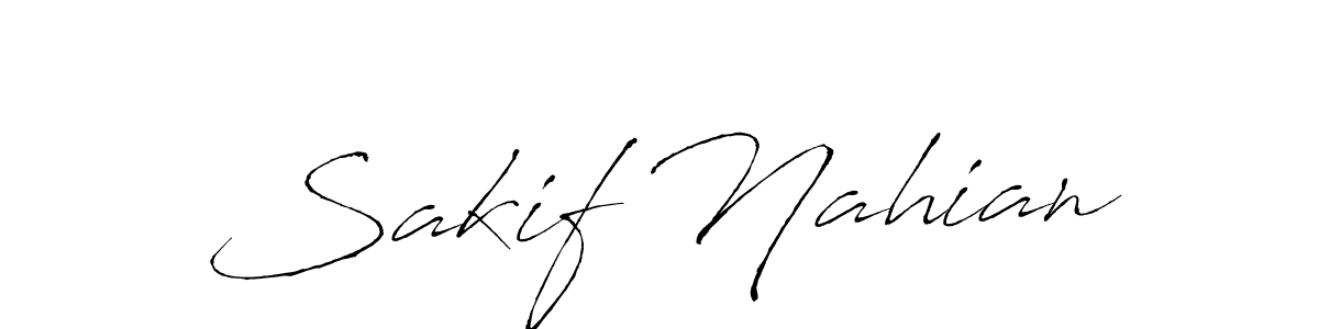 The best way (Antro_Vectra) to make a short signature is to pick only two or three words in your name. The name Sakif Nahian include a total of six letters. For converting this name. Sakif Nahian signature style 6 images and pictures png