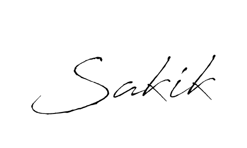 How to make Sakik signature? Antro_Vectra is a professional autograph style. Create handwritten signature for Sakik name. Sakik signature style 6 images and pictures png