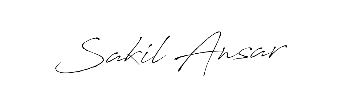 How to make Sakil Ansar name signature. Use Antro_Vectra style for creating short signs online. This is the latest handwritten sign. Sakil Ansar signature style 6 images and pictures png