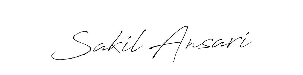Make a beautiful signature design for name Sakil Ansari. With this signature (Antro_Vectra) style, you can create a handwritten signature for free. Sakil Ansari signature style 6 images and pictures png