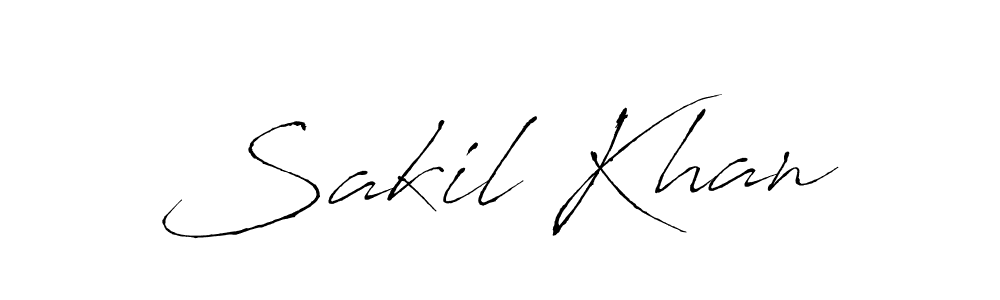 How to make Sakil Khan name signature. Use Antro_Vectra style for creating short signs online. This is the latest handwritten sign. Sakil Khan signature style 6 images and pictures png