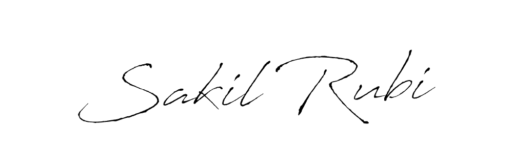 Also You can easily find your signature by using the search form. We will create Sakil Rubi name handwritten signature images for you free of cost using Antro_Vectra sign style. Sakil Rubi signature style 6 images and pictures png