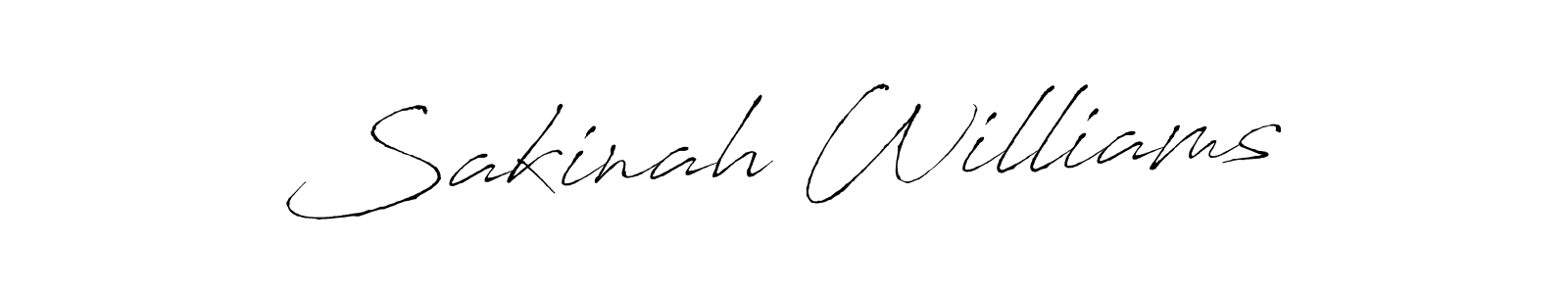 Antro_Vectra is a professional signature style that is perfect for those who want to add a touch of class to their signature. It is also a great choice for those who want to make their signature more unique. Get Sakinah Williams name to fancy signature for free. Sakinah Williams signature style 6 images and pictures png