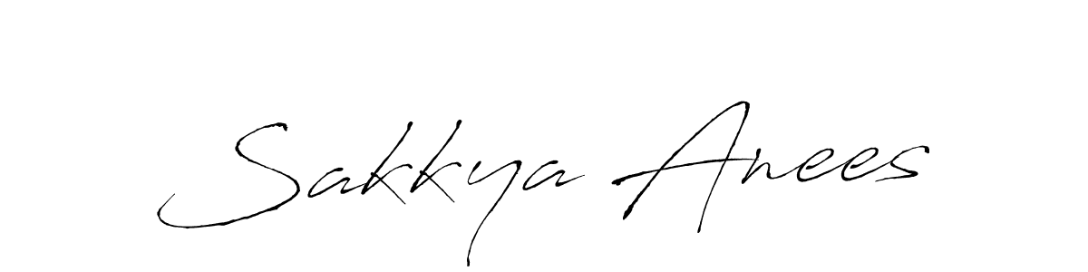 Design your own signature with our free online signature maker. With this signature software, you can create a handwritten (Antro_Vectra) signature for name Sakkya Anees. Sakkya Anees signature style 6 images and pictures png