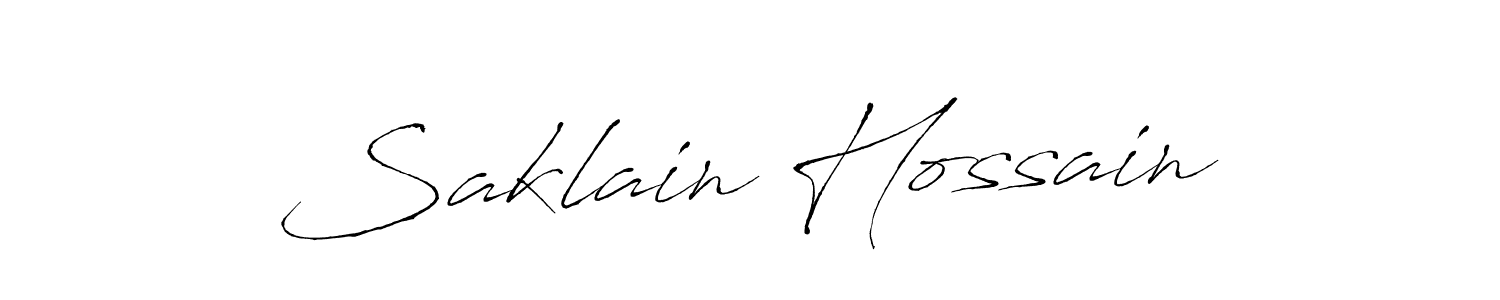 Make a beautiful signature design for name Saklain Hossain. Use this online signature maker to create a handwritten signature for free. Saklain Hossain signature style 6 images and pictures png