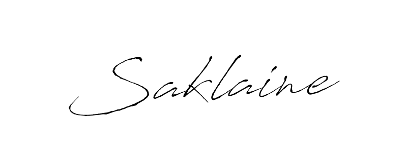 Use a signature maker to create a handwritten signature online. With this signature software, you can design (Antro_Vectra) your own signature for name Saklaine. Saklaine signature style 6 images and pictures png