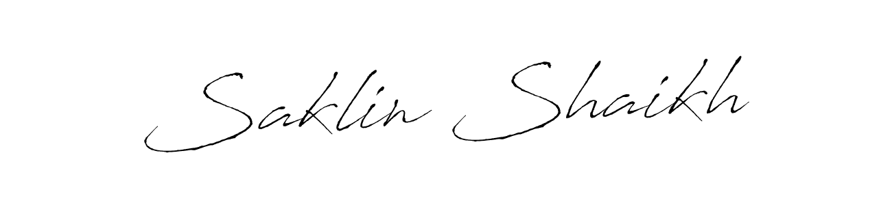 Use a signature maker to create a handwritten signature online. With this signature software, you can design (Antro_Vectra) your own signature for name Saklin Shaikh. Saklin Shaikh signature style 6 images and pictures png