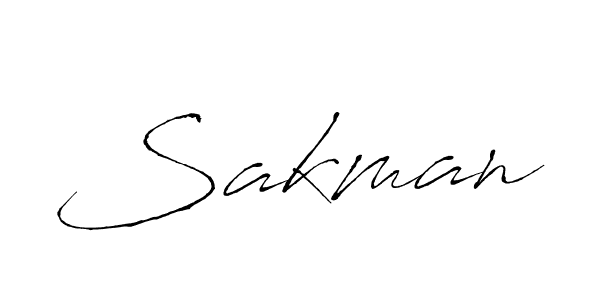 Design your own signature with our free online signature maker. With this signature software, you can create a handwritten (Antro_Vectra) signature for name Sakman. Sakman signature style 6 images and pictures png