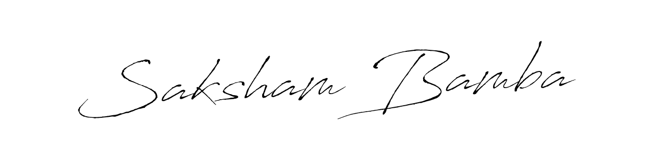 How to make Saksham Bamba signature? Antro_Vectra is a professional autograph style. Create handwritten signature for Saksham Bamba name. Saksham Bamba signature style 6 images and pictures png
