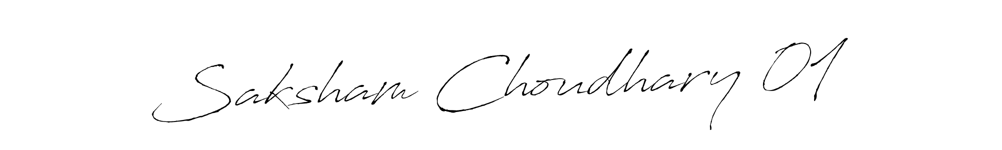 Make a beautiful signature design for name Saksham Choudhary 01. With this signature (Antro_Vectra) style, you can create a handwritten signature for free. Saksham Choudhary 01 signature style 6 images and pictures png