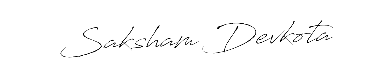 Use a signature maker to create a handwritten signature online. With this signature software, you can design (Antro_Vectra) your own signature for name Saksham Devkota. Saksham Devkota signature style 6 images and pictures png
