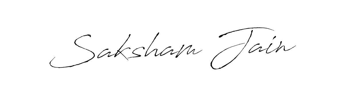 The best way (Antro_Vectra) to make a short signature is to pick only two or three words in your name. The name Saksham Jain include a total of six letters. For converting this name. Saksham Jain signature style 6 images and pictures png