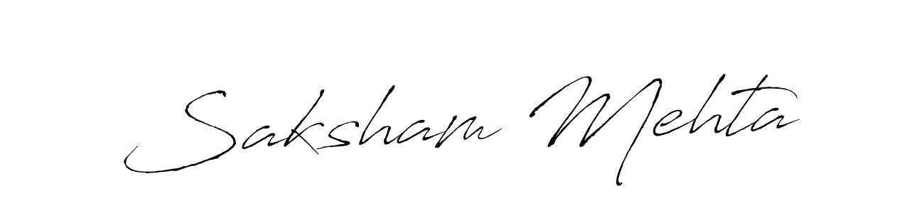 Also we have Saksham Mehta name is the best signature style. Create professional handwritten signature collection using Antro_Vectra autograph style. Saksham Mehta signature style 6 images and pictures png