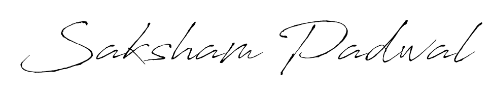 The Antro_Vectra font gives name Saksham Padwal a signature that looks effortless yet distinguished. Download high-res PNG instantly. Saksham Padwal signature style 6 images and pictures png