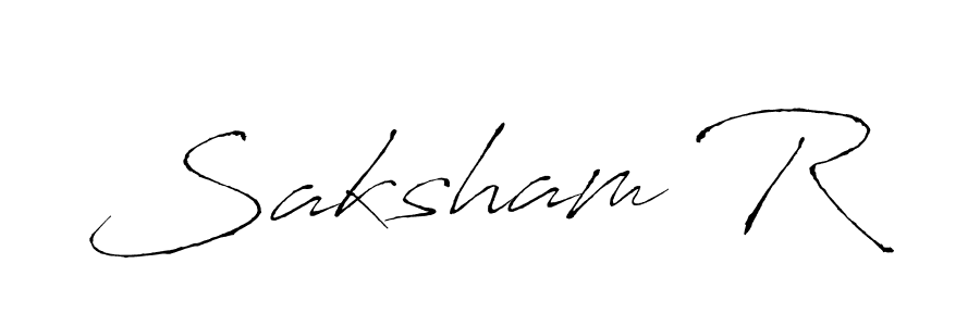 Also You can easily find your signature by using the search form. We will create Saksham R name handwritten signature images for you free of cost using Antro_Vectra sign style. Saksham R signature style 6 images and pictures png