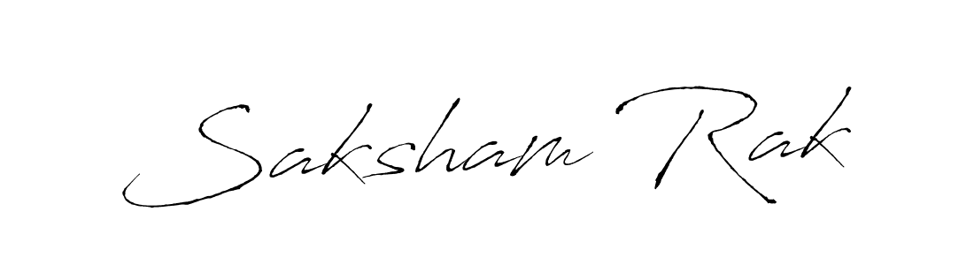 Also we have Saksham Rak name is the best signature style. Create professional handwritten signature collection using Antro_Vectra autograph style. Saksham Rak signature style 6 images and pictures png