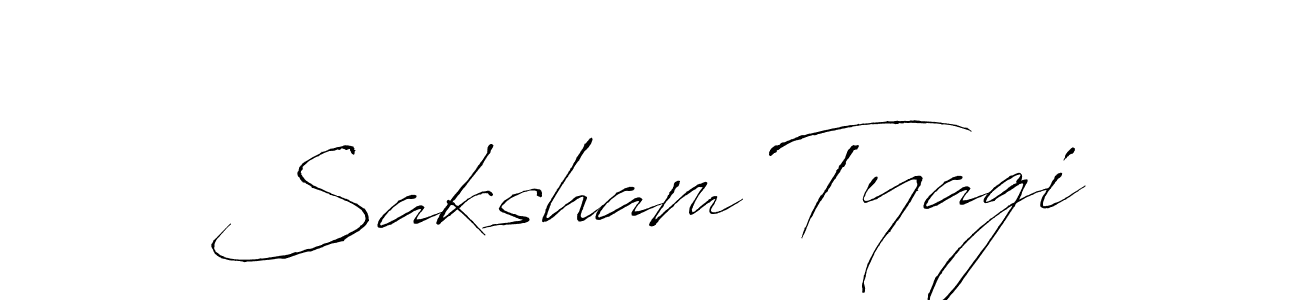 Make a short Saksham Tyagi signature style. Manage your documents anywhere anytime using Antro_Vectra. Create and add eSignatures, submit forms, share and send files easily. Saksham Tyagi signature style 6 images and pictures png